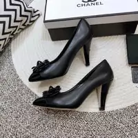 nouvelle collection chanel chaussures femmes mid-heel escarpins8.5cm cuir mid